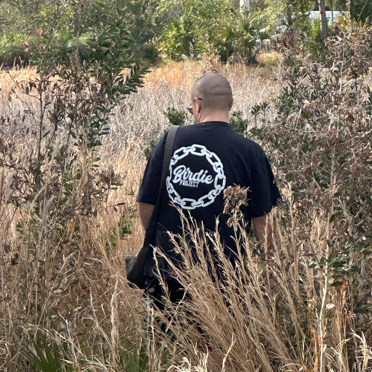 Chain Logo Tee – Black Comfort Colors® (Standard + Bleach Dye Option)