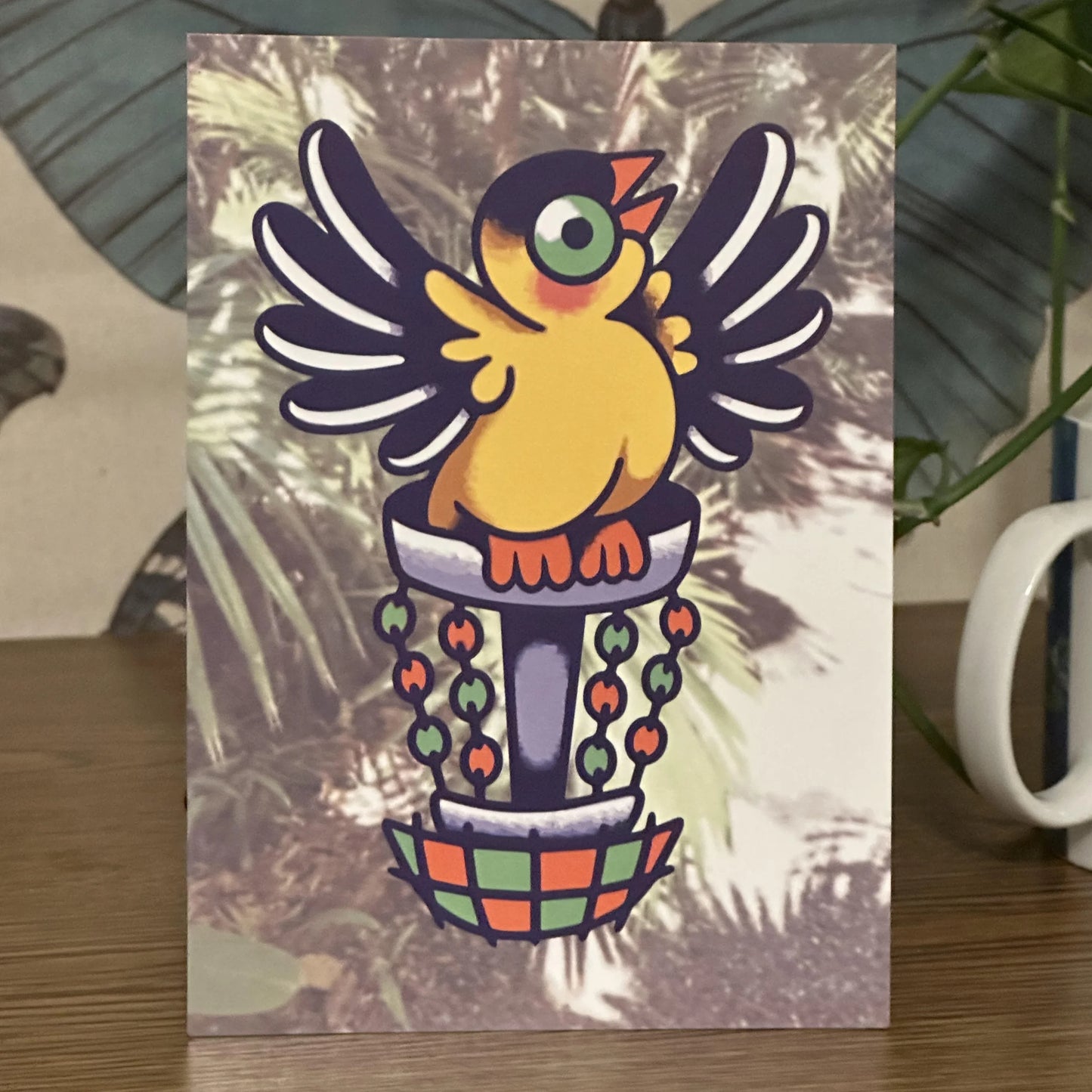 Birdie Project x Jen.Tattoos Chirp Postcard